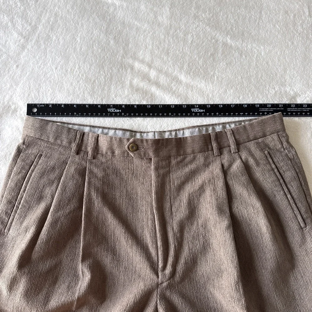 ST CROIX Wool Blend Corduroy Trousers Made In Italy Size 42 Waist Olive Green‎